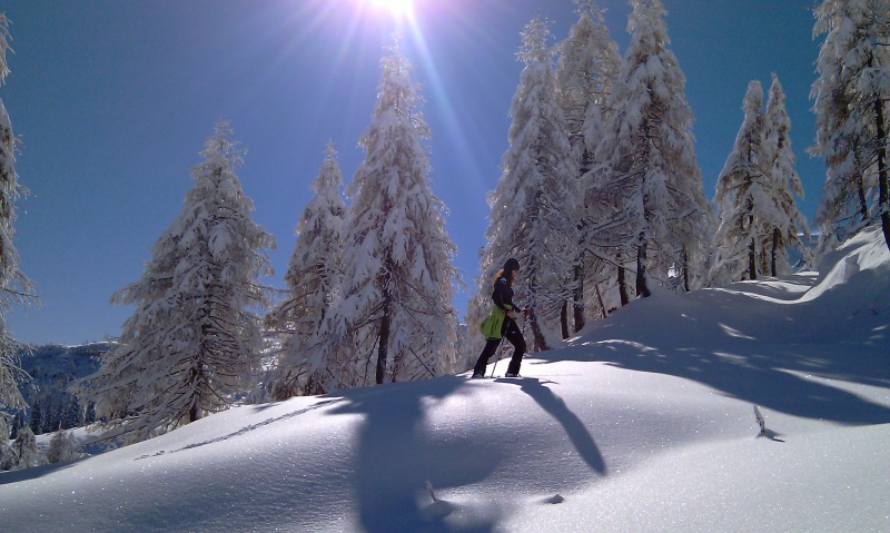 Schneeschuhwandern am Weissensee