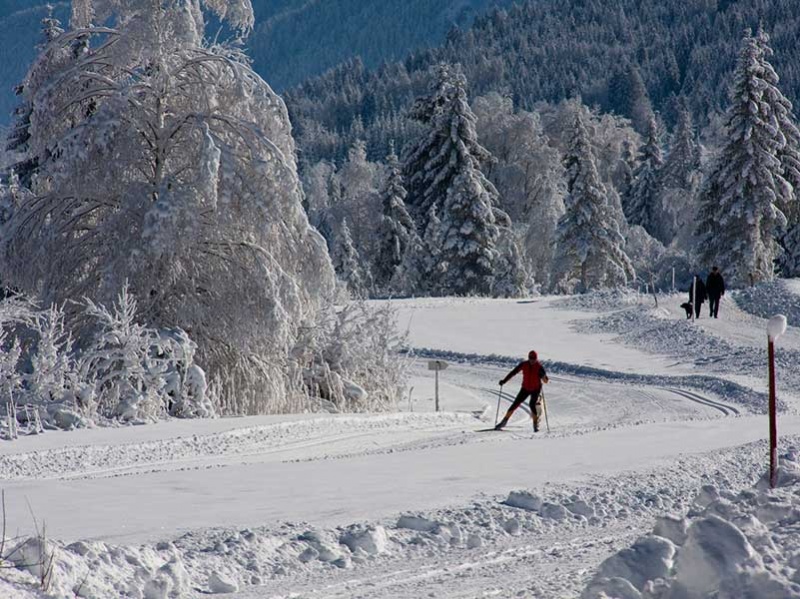Cross country skiing at lake Weissensee - the perfect winter holiday in Carinthia