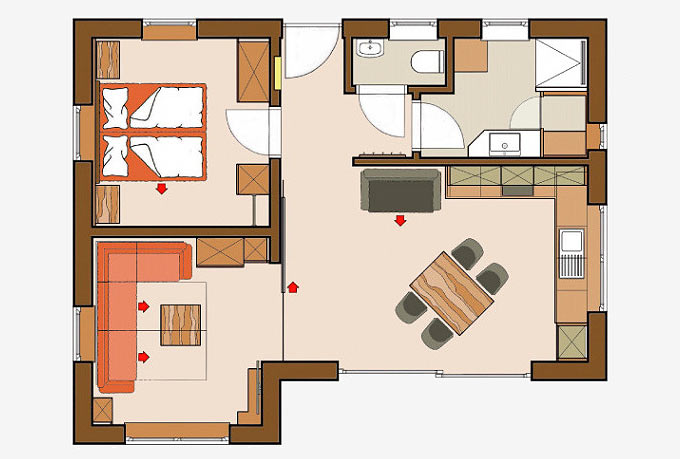 Plan vom Ferienhaus